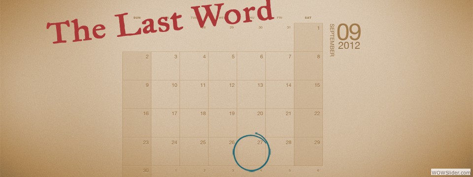 September's Last Word